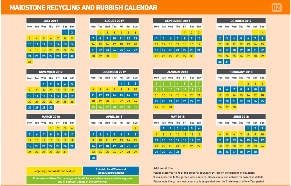 Enjoy The Convenience Of A Digitised Bin Collection Calendar